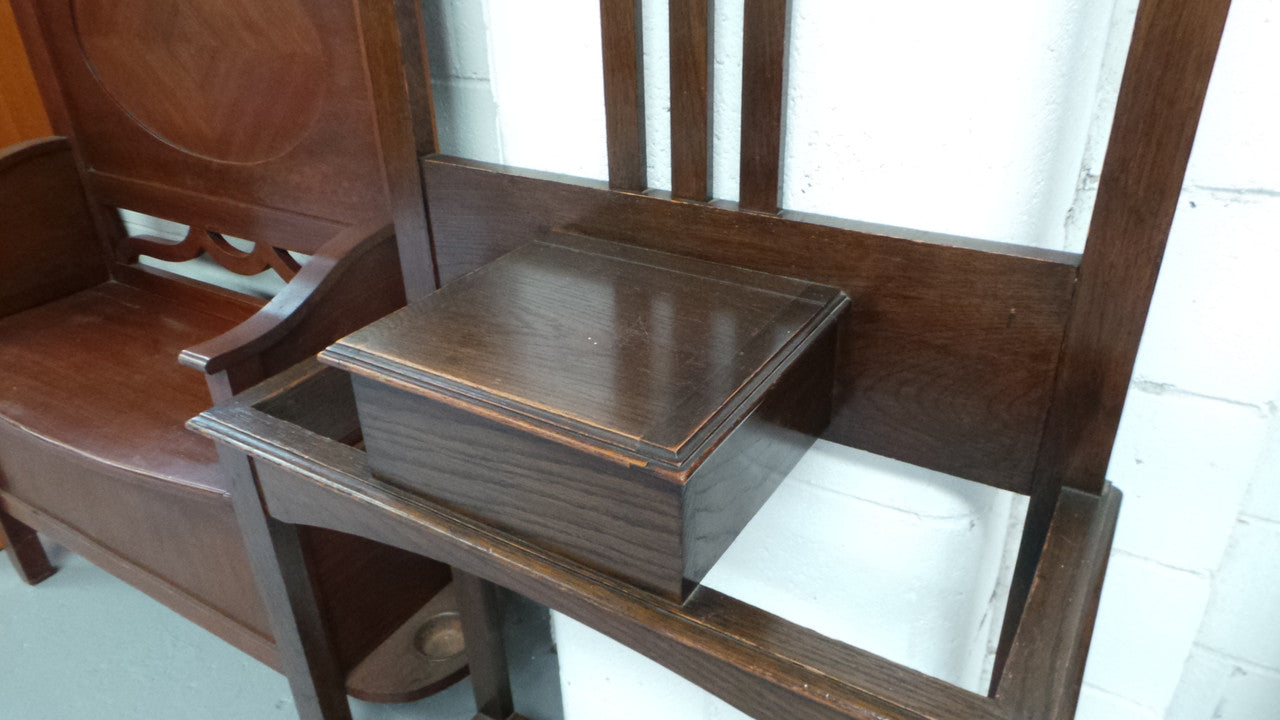 English Tudor Oak Style Hall stand | Antique & Vintage | Moonee Ponds Antiques | Australia Wide Delivery