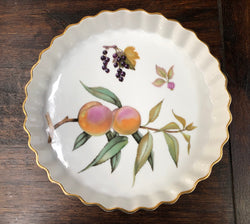 Royal Worcester Gold Trim Evesham Quiche Dish | Antique & Vintage | Moonee Ponds Antiques | Australia Wide Delivery