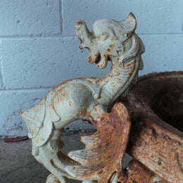 Pair of Antique French Cast Iron Urns