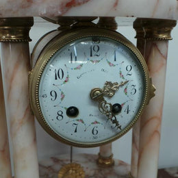 French Marble Clock Set