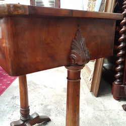 Continental Figured Mahogany Work Table | Antique & Vintage | Moonee Ponds Antiques | Australia Wide Delivery