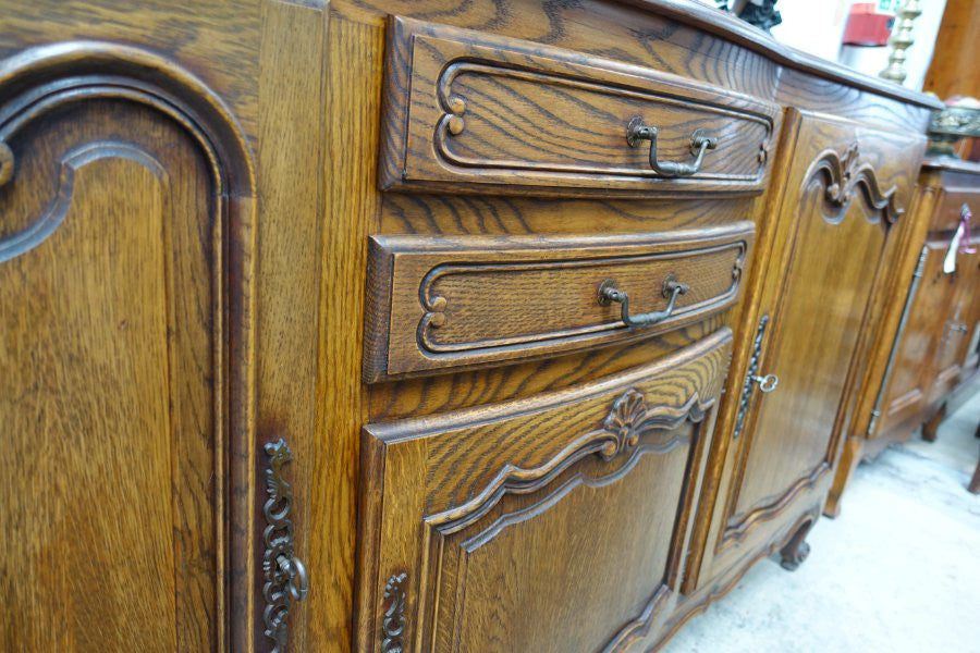 Large French Oak Sideboard-1