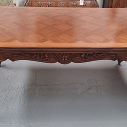 Louis XV Style Parquetry Top Extension Table