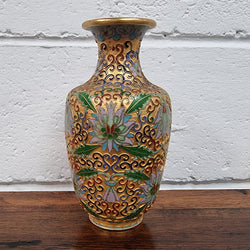 Especially Attractive Cloisonné Vase in Soft Coloured Enamels & Gilt | Antique & Vintage | Moonee Ponds Antiques | Australia Wide Delivery