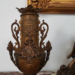 French Three Piece Clock Set Of Women And Cupid