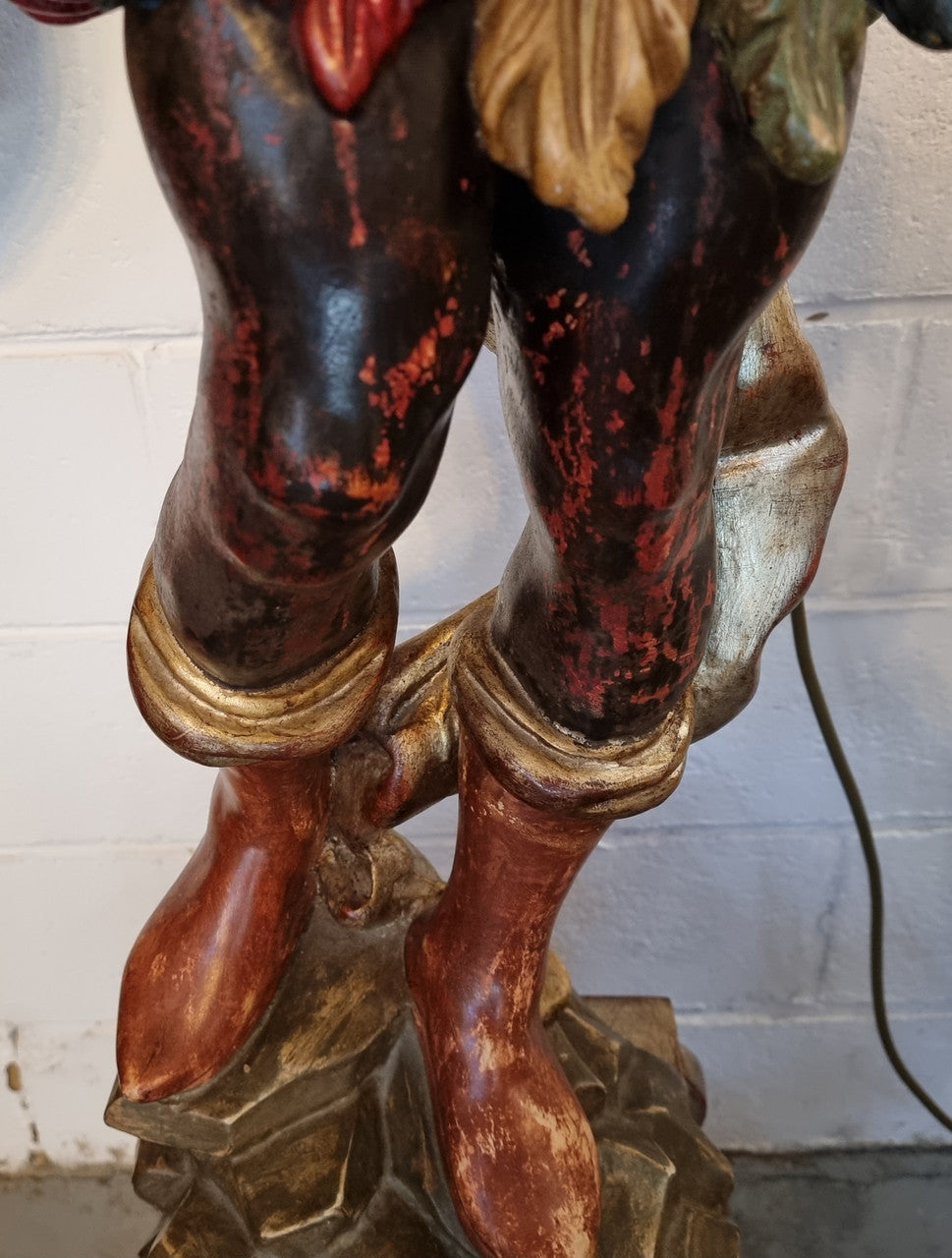 19th Century Italian Wooden Blackamoor Lamp | Antique & Vintage | Moonee Ponds Antiques | Australia Wide Delivery