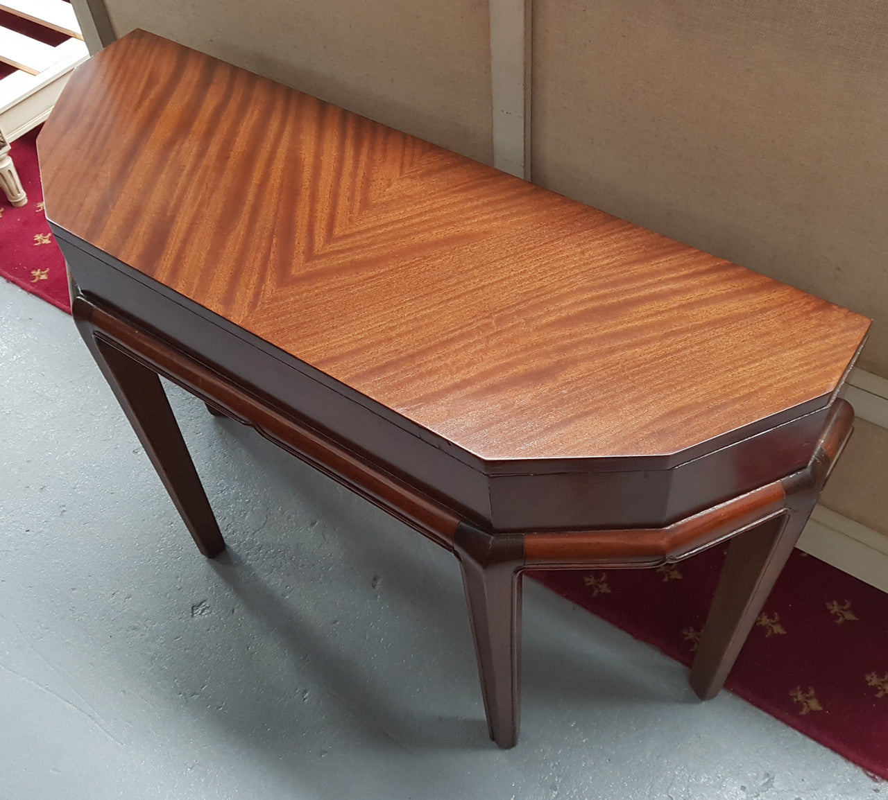 Walnut Art Deco Side Table