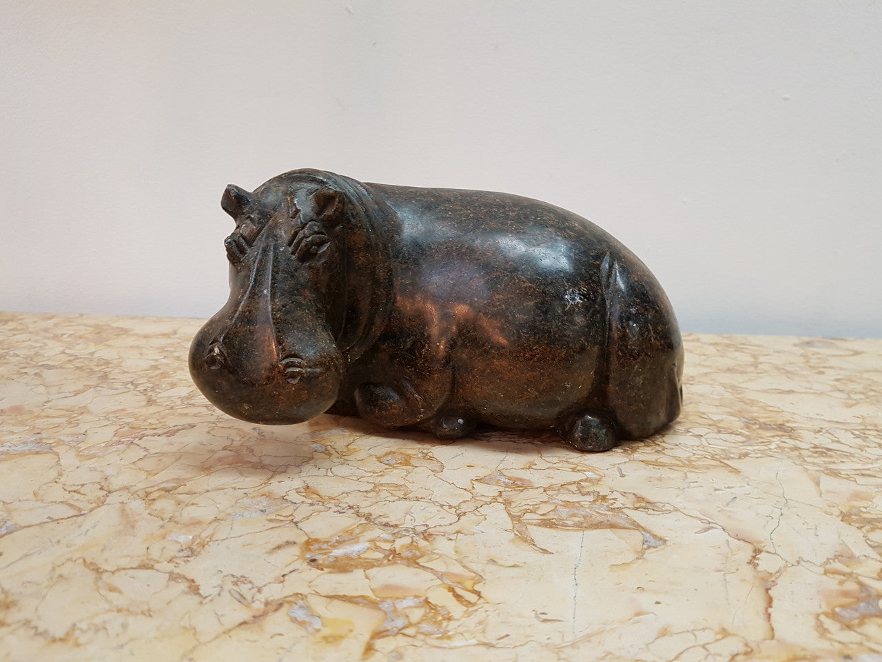 Carved Stone Hippo | Antique & Vintage | Moonee Ponds Antiques | Australia Wide Delivery