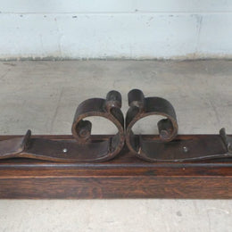 French Oak Desk With A Parquetry Top