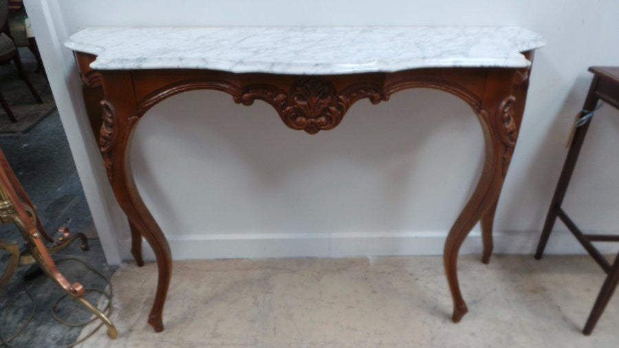 French Walnut Console Table-1