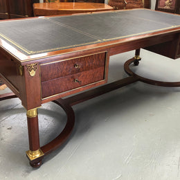 An Impressive French Deco Empire Mahogany Desk