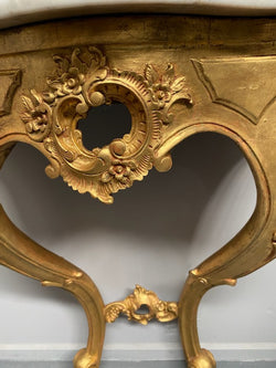 Rare Pair Of Antique Carved Gilt Wood & Marble Top Console Tables | Antique & Vintage | Moonee Ponds Antiques | Australia Wide Delivery