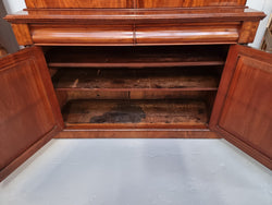 Early Victorian Large Flame Mahogany Bookcase | Antique & Vintage | Moonee Ponds Antiques | Australia Wide Delivery
