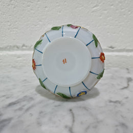 19th century French hand painted and gilded opaline glass scent/perfume bottle. It has marks to the base. In good original condition please view photos as they help form part of the description.