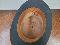 Black Silk Top Hat Manufactured by The Buzolich Family, Melbourne Between 1910 – 1927 (Now City Hatters Flinders Street) | Antique & Vintage | Moonee Ponds Antiques | Australia Wide Delivery