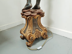 Wooden 19th Century Italian Blackamoor Floor Lamp | Antique & Vintage | Moonee Ponds Antiques | Australia Wide Delivery