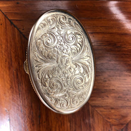 Vintage Engraved Pill Box