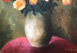 Vintage French-Belgium Signed Oil On Canvas "Floral Study" | Antique & Vintage | Moonee Ponds Antiques | Australia Wide Delivery