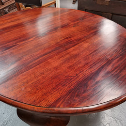 Australian Blackwood Fixed Oval Dining Table with Queen Anne Legs and Castors