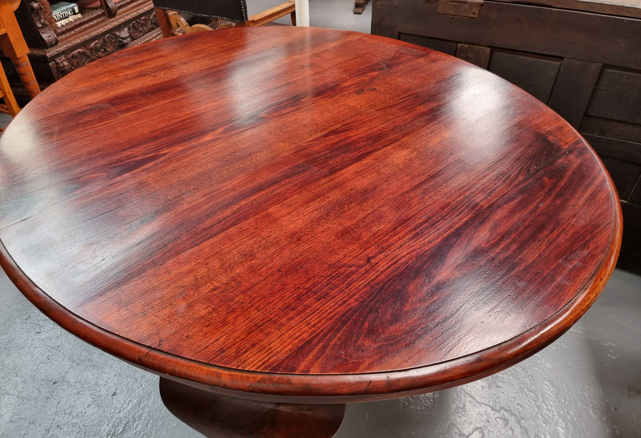 Australian Blackwood Fixed Oval Dining Table with Queen Anne Legs and Castors