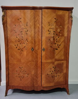 French Marquetry Inlaid Armoire - Bookcase With Ormolu Mounts | Antique & Vintage | Moonee Ponds Antiques | Australia Wide Delivery