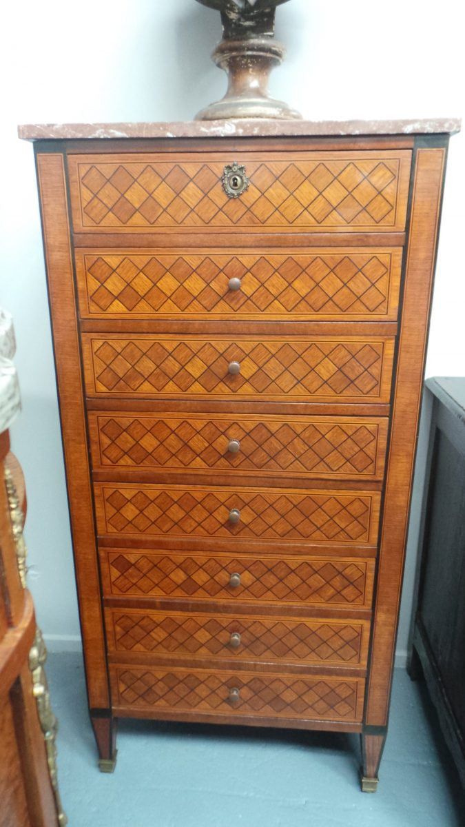 French Inlaid Semainier-1 | Antique & Vintage | Moonee Ponds Antiques | Australia Wide Delivery