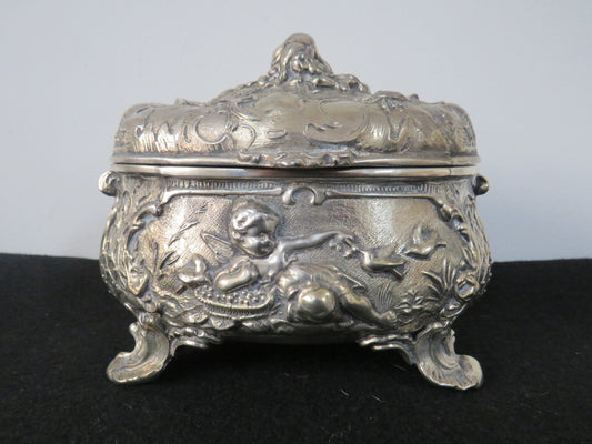 Charming Art Nouveau Style “Roger Bros” Silver Plated Casket