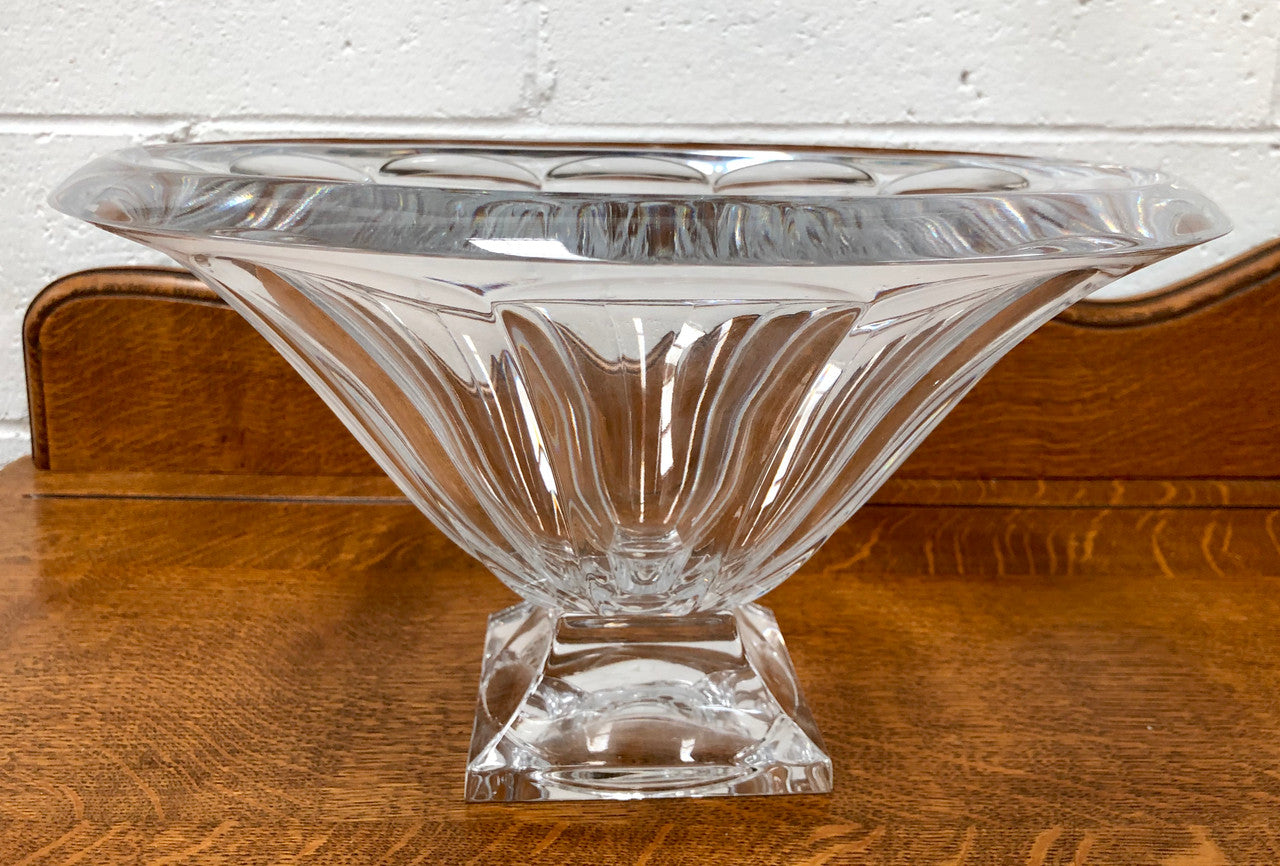 Beautiful large bohemian crystal fruit bowl in good condition.