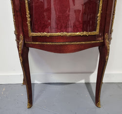 Louis XV Style Walnut Vitrine Display Cabinet With Attractive Ormolu Mounts | Antique & Vintage | Moonee Ponds Antiques | Australia Wide Delivery