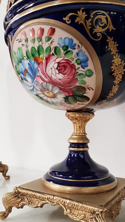 French Three-piece Sevres Style Porcelain Vase | Antique & Vintage | Moonee Ponds Antiques | Australia Wide Delivery