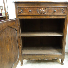 French Provincial Single Door Oak Buffet