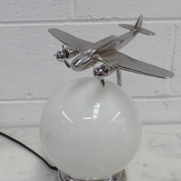 Rare Art Deco Aeroplane Lamp