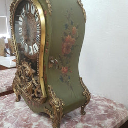 Rare Original 19th Century Bronze Hand Painted And Lacquered Mantel Clock | Antique & Vintage | Moonee Ponds Antiques | Australia Wide Delivery