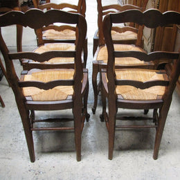 Set of 6 Solid French Oak Chairs-2