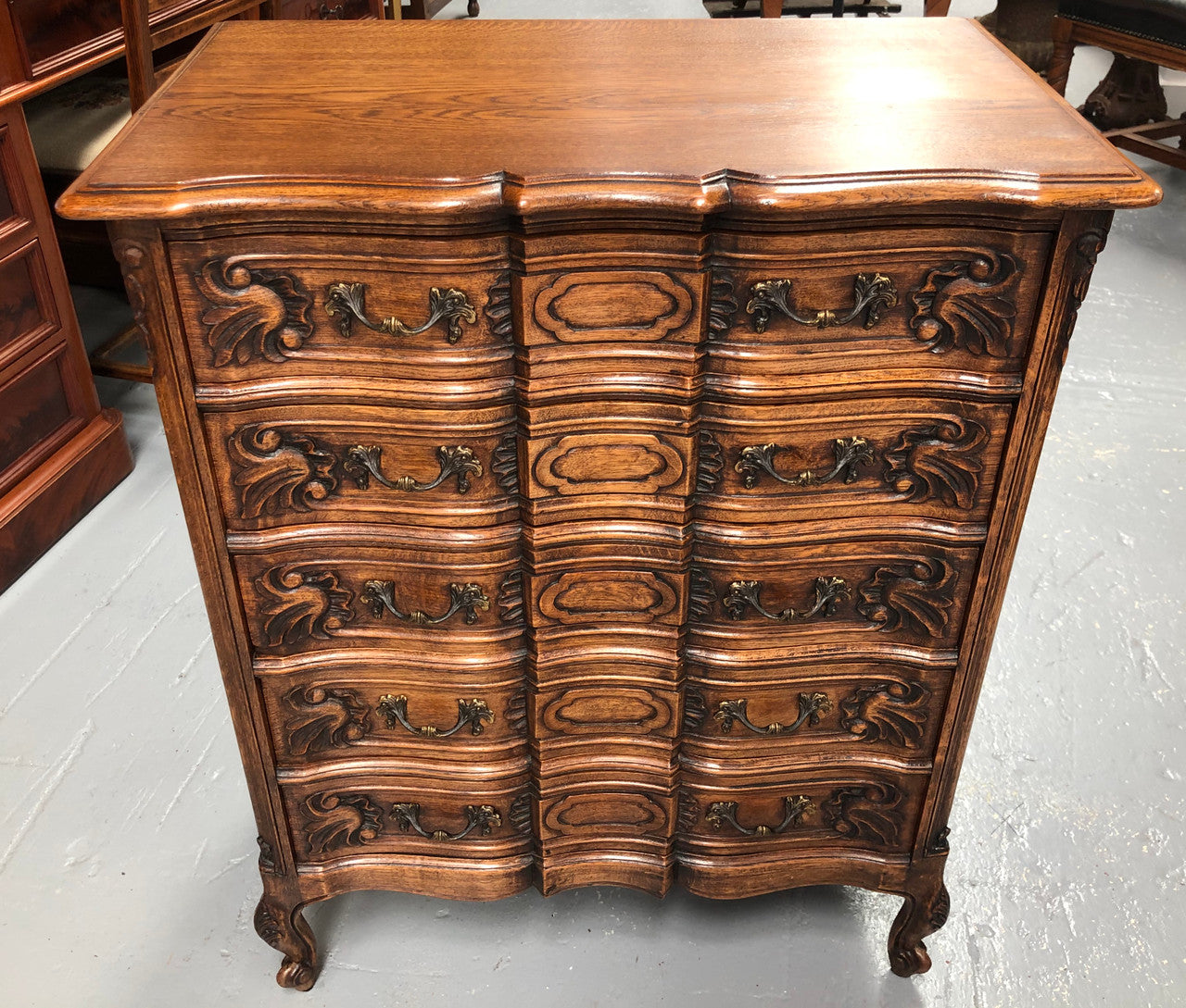 French Oak Miniature Chest of Five Drawers | Antique & Vintage | Moonee Ponds Antiques | Australia Wide Delivery