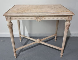 Louis XVI Painted & Marble Top Console Table With Two Drawers | Antique & Vintage | Moonee Ponds Antiques | Australia Wide Delivery