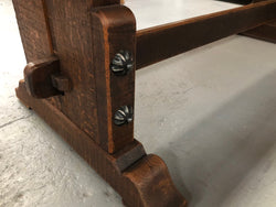 French Oak Stretcher Base Farmhouse Dining Table | Antique & Vintage | Moonee Ponds Antiques | Australia Wide Delivery