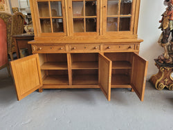 Edwardian Oak Dwarf Bookcase With Six Cupboards & Three Drawers | Antique & Vintage | Moonee Ponds Antiques | Australia Wide Delivery