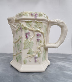 Belleek Brown Mark Jug With Ivy Decoration, Branch Handle & Bacchus Spout | Antique & Vintage | Moonee Ponds Antiques | Australia Wide Delivery