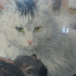 An Original Pears Print Of Kittens Playing