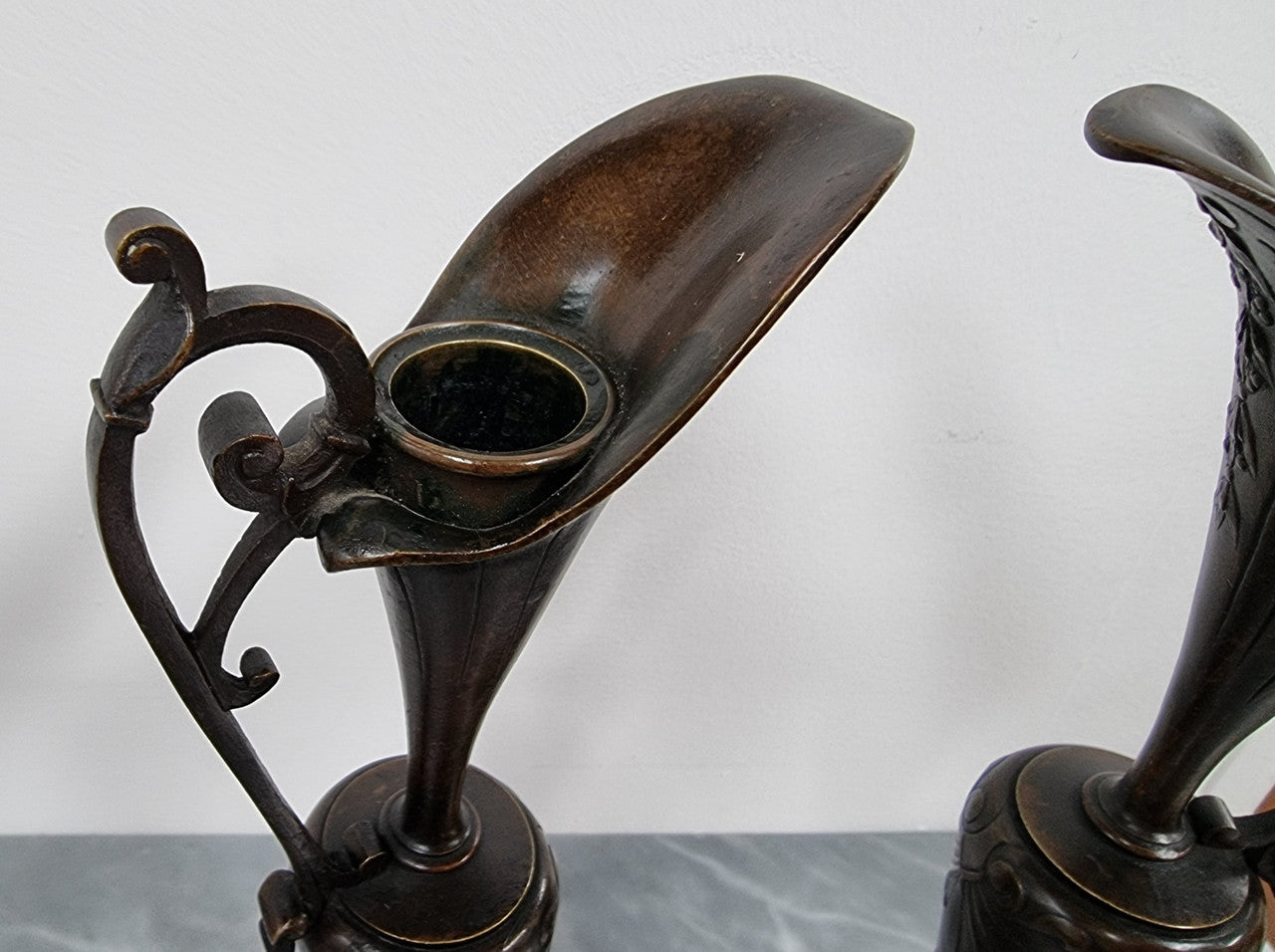 Beautiful Pair Of Art Nouveau French Bronze Candlesticks | Antique & Vintage | Moonee Ponds Antiques | Australia Wide Delivery