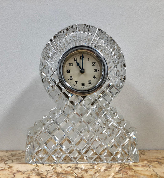 Vintage Cut Crystal Clock Mantle Clock