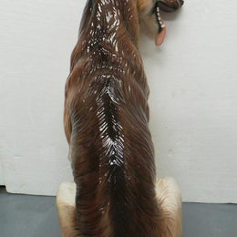 Life Size Mid Century Italian Porcelain German Shepherd