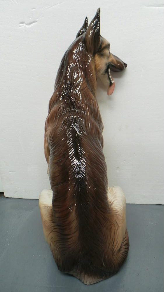 Life Size Mid Century Italian Porcelain German Shepherd | Antique & Vintage | Moonee Ponds Antiques | Australia Wide Delivery