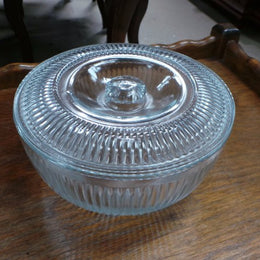 Round Vintage glass container