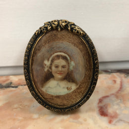A pair of hand painted & signed miniatures in frames. They both still contain original stickers on back of frames "Danish Design" and are in amazing original condition.
