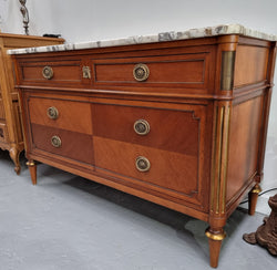 Louis XVI Style Mahogany Marble Top Cupboard | Antique & Vintage | Moonee Ponds Antiques | Australia Wide Delivery