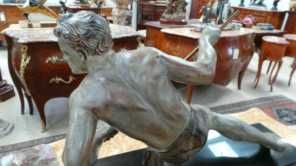 Art Deco Male Statue Show of Strength | Antique & Vintage | Moonee Ponds Antiques | Australia Wide Delivery