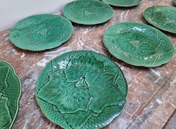 Rare set of 8 Majolica plates | Antique & Vintage | Moonee Ponds Antiques | Australia Wide Delivery