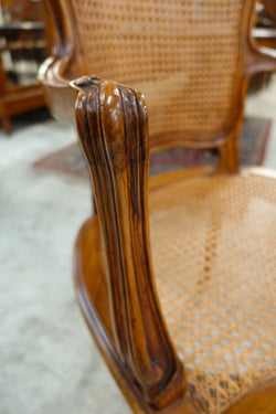 Pair French Louis XV Style Walnut and Cane Fauteuils | Antique & Vintage | Moonee Ponds Antiques | Australia Wide Delivery